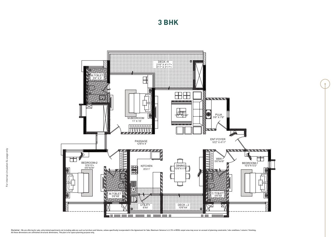 Shapoorji Golfland 3 BHK